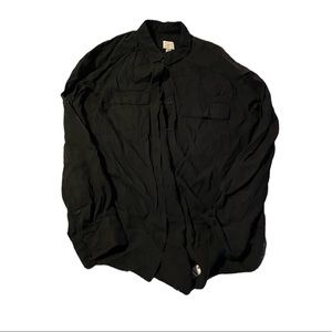 A new day black button down blouse